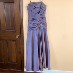 Used once metallic formal dress